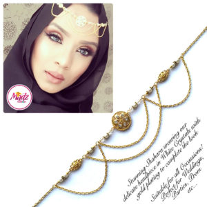 Madz Fashionz UK: Shahara Bespoke Crystal Headpiece Matha Patti Gold White