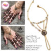 Madz Fashionz UK: Hennabyang Kundan Bridal Hand Chain, Bracelet White Gold Crystals