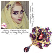 Madz Fashionz UK: Makeupsarang93 Elegant Brooch Hijab Pin Gold Purple