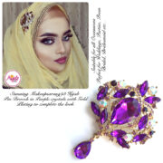 Madz Fashionz UK: Makeupsarang93 Elegant Brooch Hijab Pin Gold Voilet
