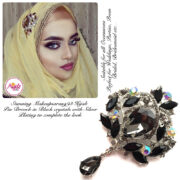 Madz Fashionz UK: Makeupsarang93 Elegant Brooch Hijab Pin Silver Black