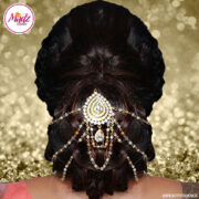 Madz Fashionz UK: Beautydosage Juda Bridal Hair Bun Headpiece Jodha Gold White 1