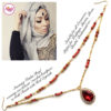 Madz Fashionz UK - Fatiha World Tear Drop Headpiece Gold and Red