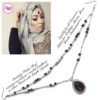 Madz Fashionz UK - Fatiha World Tear Drop Headpiece Silver and Purple