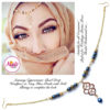 Madz Fashionz UK: Maryam Cypriotsister Pearl Drop Headpiece Gold Navy Blue