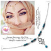 Madz Fashionz UK: Maryam Cypriotsister Pearl Drop Headpiece Silver Turquoise Blue