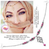 Madz Fashionz UK: Maryam Cypriotsister Pearl Drop Headpiece Silver Dark Pink