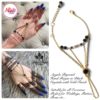Hennabyang Gold Black Panjas Hand Jewellery Cuff Bracelet - MadZ FashionZ UK