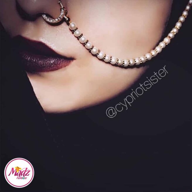 Madz Fashionz UK Cypriotsister Asian Bridal Nose Ring Pin Nath Gold Silver