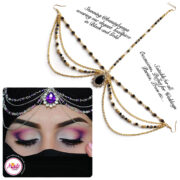 Madz Fashionz UK Beautybyaya Bridal Matha Patti Gold Black