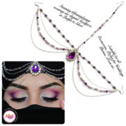 Madz Fashionz UK Beautybyaya Bridal Matha Patti Silver Purple 2