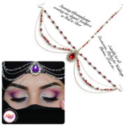 Madz Fashionz UK Beautybyaya Bridal Matha Patti Silver Red