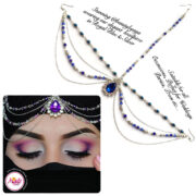 Madz Fashionz UK Beautybyaya Bridal Matha Patti Silver Royal Blue