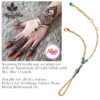 Madz Fashionz UK: Hennabyang Bespoke Crystal Slave Bracelet Handchain Delicate Gold Sky Blue