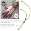 Madz Fashionz UK: Hennabyang Bespoke Crystal Slave Bracelet Handchain Delicate Gold Royal Blue