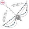 Madz Fashionz UK: Fatima Traditional Sky Blue Bridal Chandelier Matha Patti