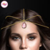 Madz Fashionz UK Gold and Light Pink Hair Jewellery Headpiece Matha Patti