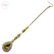 MUSKAAN01 – Muskaan LR (Gold Green Mehndi Hair Tikka)