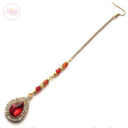 MUSKAAN01 – Muskaan LR (Gold Red Hair Tikka)