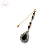 MUSKAAN01 – Muskaan LR (Hijab Pin – Gold Black Hair Tikka)