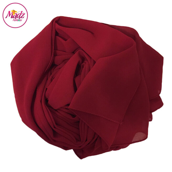 Madz Fashionz UK: Long Maxi Plain Chiffon Burgundy Muslim Hijabs Scarves Shawls