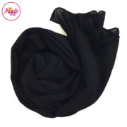Madz Fashionz UK: Long Maxi Plain Chiffon Black Muslim Hijabs Scarves Shawls