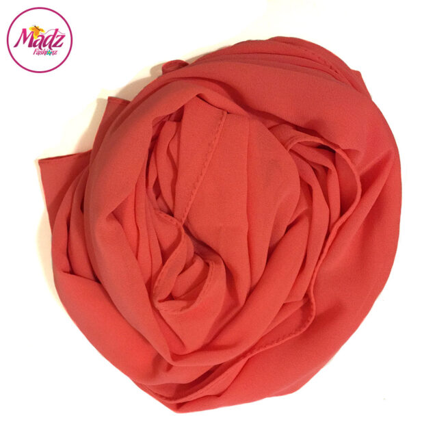 Madz Fashionz UK: Long Maxi Plain Chiffon Coral Muslim Hijabs Scarves Shawls