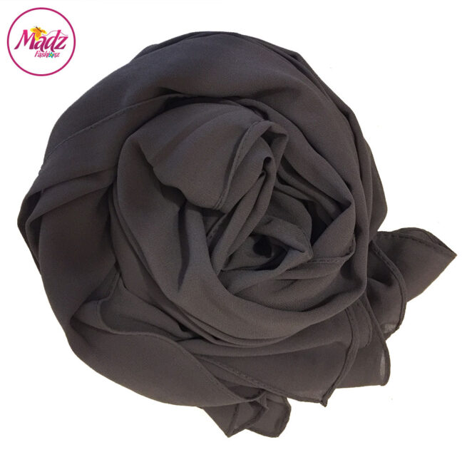 Madz Fashionz UK: Long Maxi Plain Chiffon Grey Muslim Hijabs Scarves Shawls