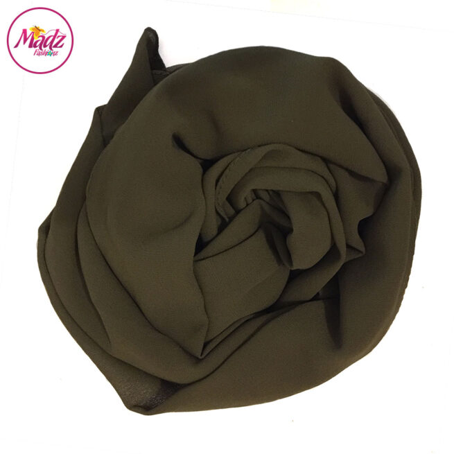 Madz Fashionz UK: Long Maxi Plain Chiffon Olive Green Muslim Hijabs Scarves Shawls