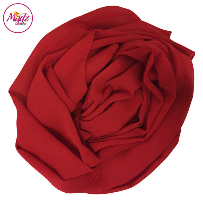 Madz Fashionz UK: Long Maxi Plain Chiffon Red Muslim Hijabs Scarves Shawls
