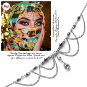 Madz Fashionz UK: Beautydosage Bespoke Crystal Drop Matha Patti Headpiece Silver and White