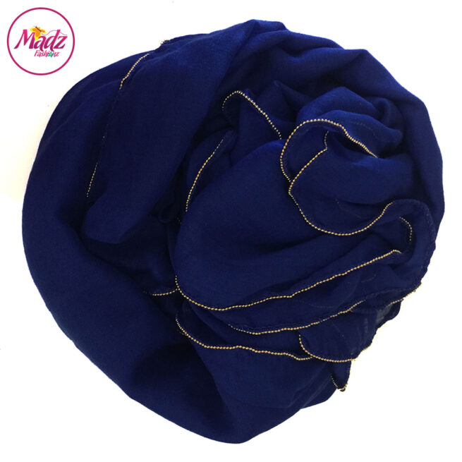 Madz Fashionz UK: Long Maxi Plain Luxury Cotton Pellet Royal Blue Muslim Hijabs Scarves Shawls