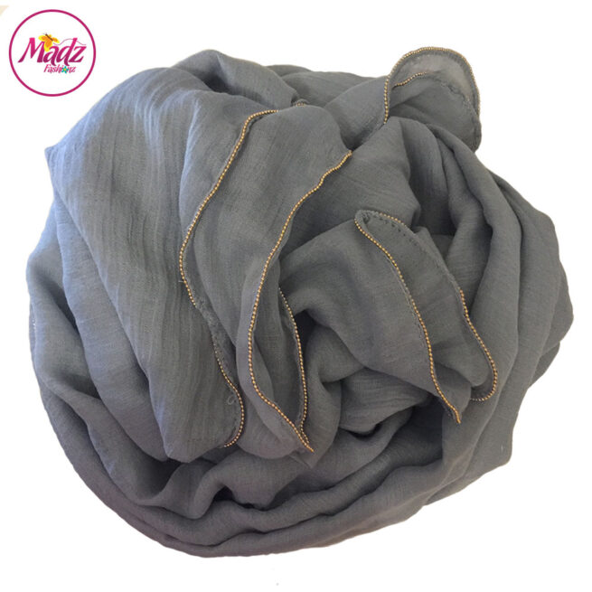 Madz Fashionz UK: Long Maxi Plain Luxury Cotton Pellet Silver Grey Muslim Hijabs Scarves Shawls