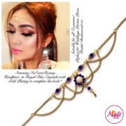 Madz Fashionz UK: Itscutiebeauty Bespoke Matha Patti Headpiece Gold Royal Blue