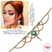 Madz Fashionz UK: Itscutiebeauty Bespoke Matha Patti Headpiece Gold Sky Blue