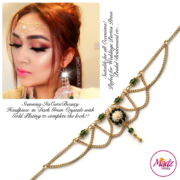 Madz Fashionz UK: Itscutiebeauty Bespoke Matha Patti Headpiece Gold Dark Green