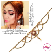Madz Fashionz UK: Itscutiebeauty Bespoke Matha Patti Headpiece Gold Light Pink