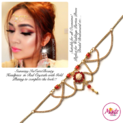 Madz Fashionz UK: Itscutiebeauty Bespoke Matha Patti Headpiece Gold Red