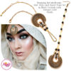 Madz Fashionz UK: ItsCutieBeauty Kundan Tikka Headpiece Handchain Chand Maang Tikka Antique Gold Black Set