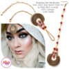 Madz Fashionz UK: ItsCutieBeauty Kundan Tikka Headpiece Handchain Chand Maang Tikka Antique Gold Red Set