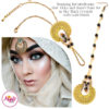Madz Fashionz UK: ItsCutieBeauty Kundan Tikka Headpiece Handchain Chand Maang Tikka Gold Black Set