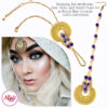 Madz Fashionz UK: ItsCutieBeauty Kundan Tikka Headpiece Handchain Chand Maang Tikka Gold Royal Blue Set