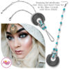 Madz Fashionz UK: ItsCutieBeauty Kundan Tikka Headpiece Handchain Chand Maang Tikka Silver Sky Blue Set
