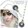 Madz Fashionz UK: ItsCutieBeauty Kundan Tikka Headpiece Handchain Chand Maang Tikka Silver Apple Green Set