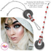 Madz Fashionz UK: ItsCutieBeauty Kundan Tikka Headpiece Handchain Chand Maang Tikka Silver Red Set