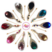 Madz Fashionz UK: Dalnaaz Chandelier Drop Hijab Pin Stick Pin Hijab Jewels Hijab Pins Gold Finish