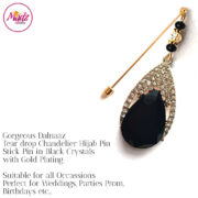 Madz Fashionz UK: Dalnaaz Chandelier Drop Hijab Pin Stick Pin Hijab Jewels Hijab Pins Gold Black