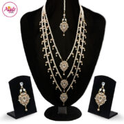 Madz Fashionz UK: Noor Jehan Kundan Long Haar Necklace Earring Tikka Set