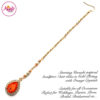 Madz Fashionz UK: Urvashi Rautela Kundan Crystal Stones Gold Maang Tikka Hair Tikka Gold Orange