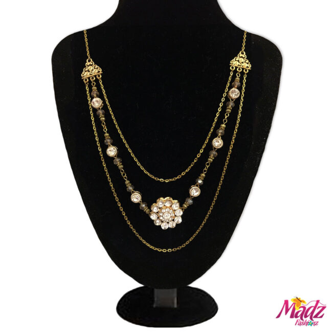 Madz Fashionz UK: Anaika Kundan Gold Pearl Long Bridal Necklace Mala